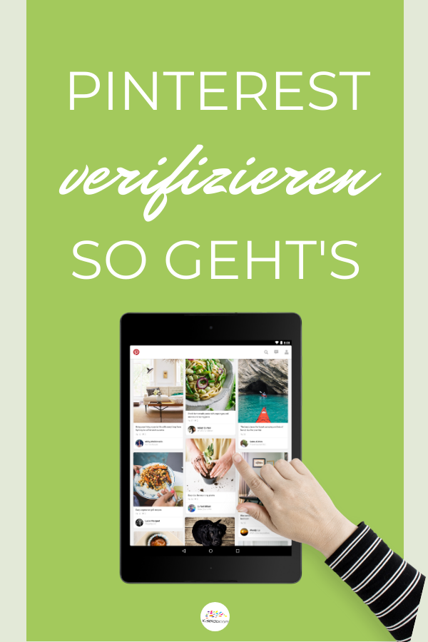 Tablet showing Pinterest Hand klicking