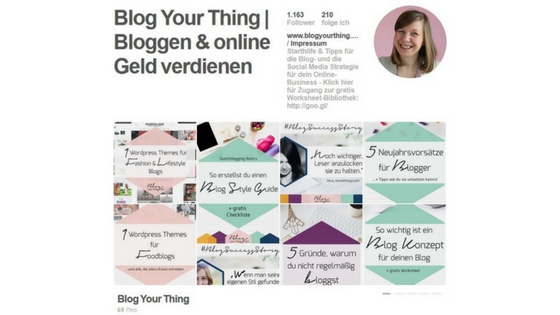 Pinterest Account Blog Your Thing