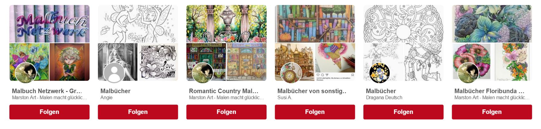 Pinterest Suche Malbücher