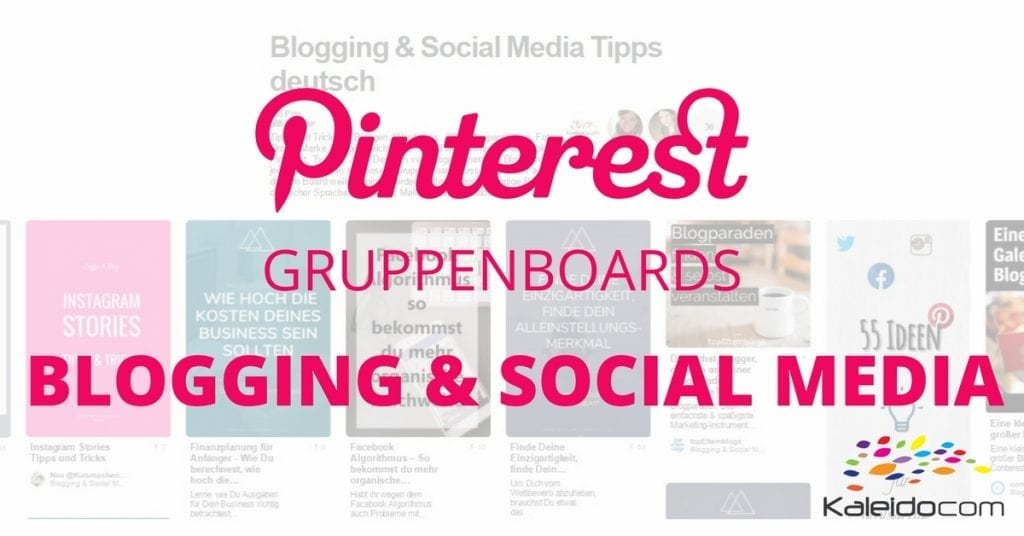 Gruppenboards Blogging & Social Media