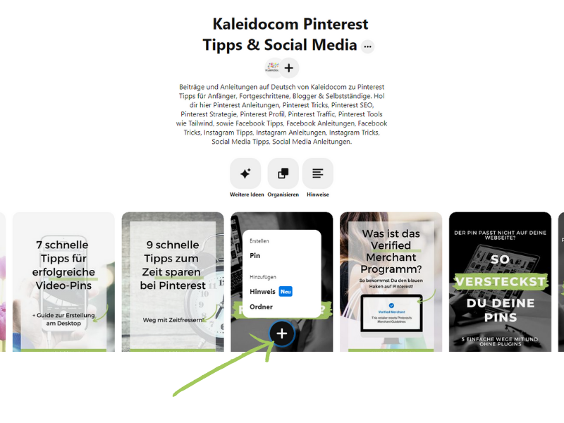 Pinterest Ordner erstellen & richtig nutzen 3