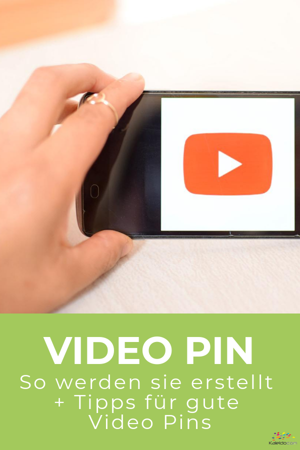 Pin Video Pins Frau hält Handy
