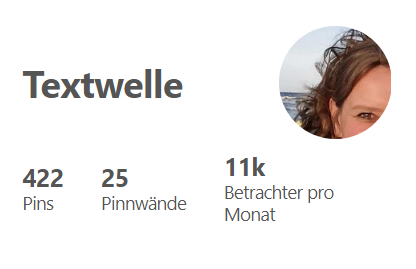 Screenshot Pinterest Profil Textwelle