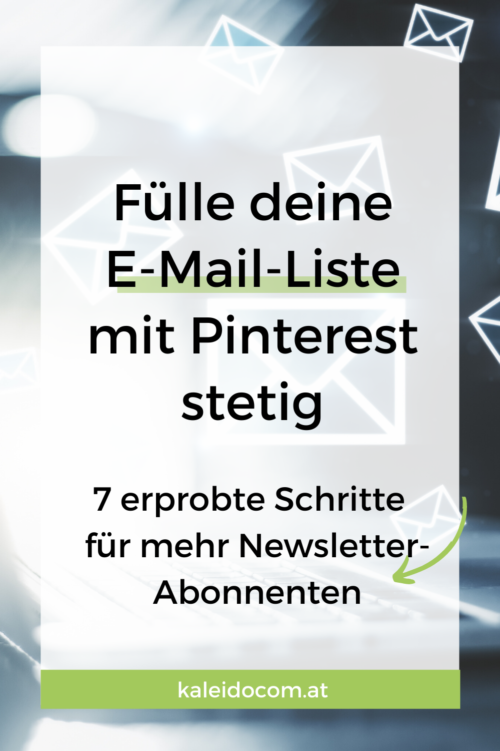Bild im Hintergrund mit E-Mail-Symbolen