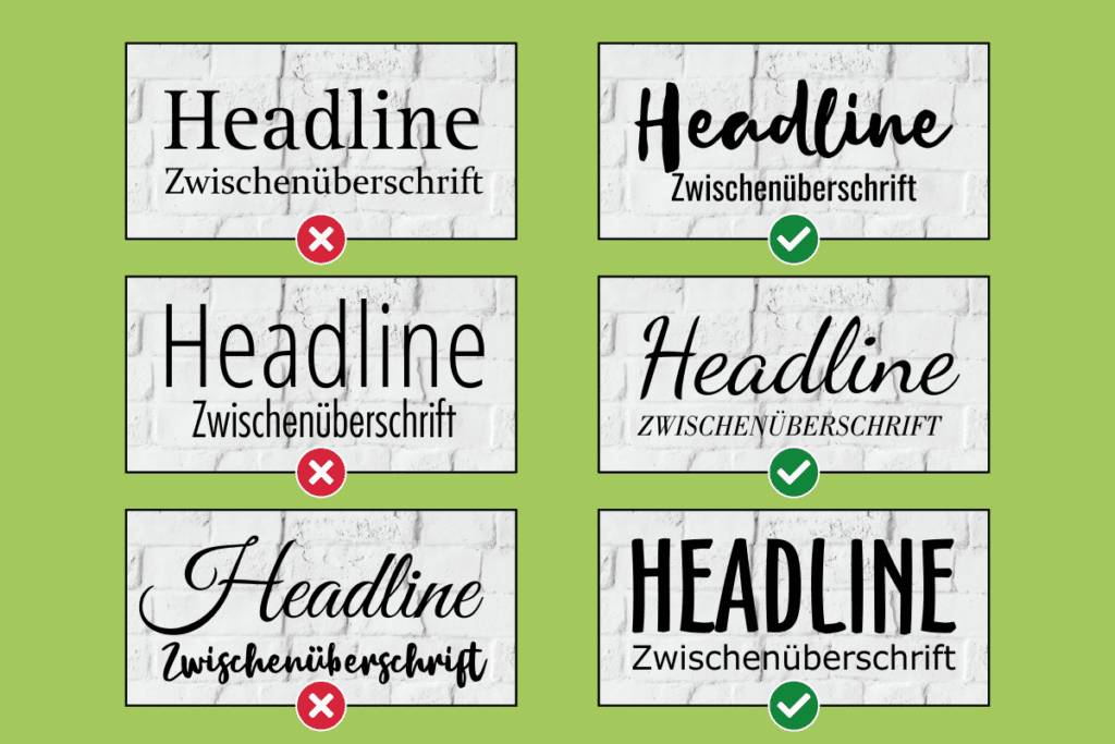 Schriften kombinieren? So klappt es!