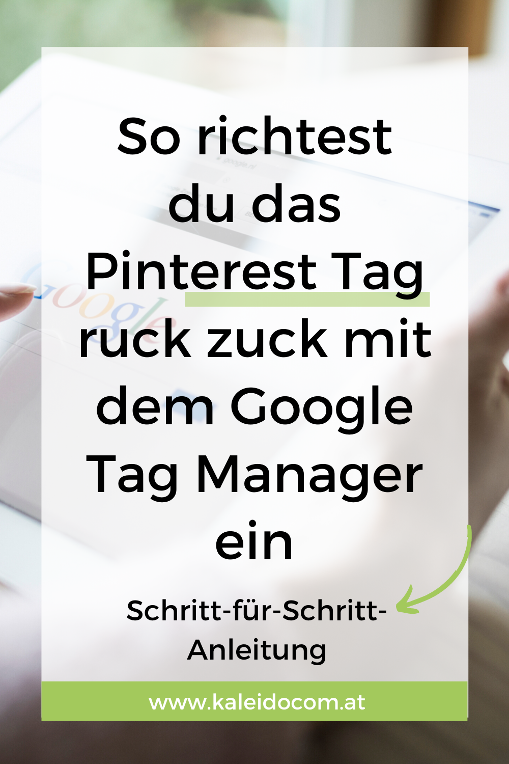 Pinterest-Tag mit dem Google Tag Manager einbauen 4